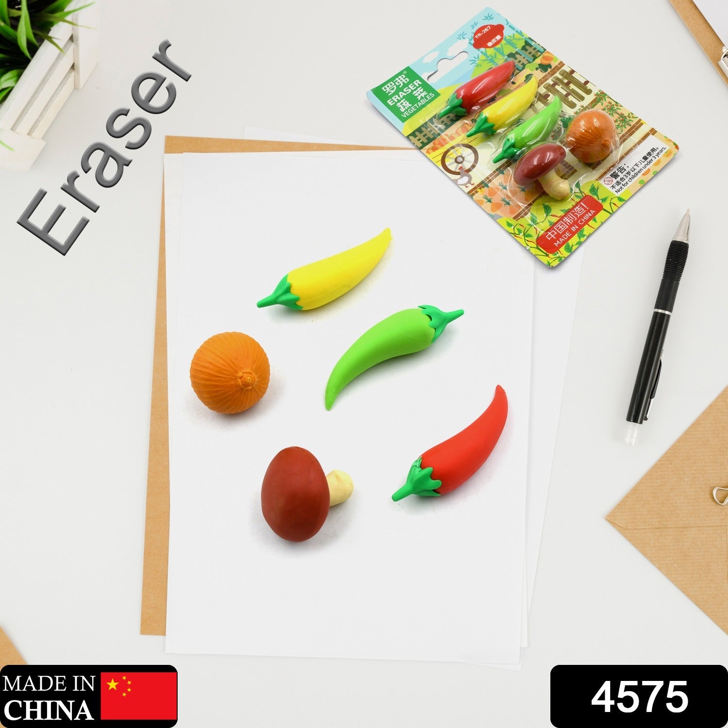 4575 Vegetable Shaped Erasers, Puzzle Erasers, Erasers for Kids, Fun Erasers, Gifts for Kids, Pencil Erasers for Birthday Gifts for Kids (5 Pcs Set) 4575 Vegetable Shaped Erasers, Puzzle Erasers, Erasers for Kids, Fun Erasers, Gifts for Kids, Pencil Erasers for Birthday Gifts for Kids (5 Pcs Set)